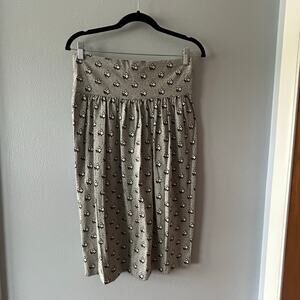 Adrienne Vittadini Sport Knit Floral Gray Skirt Women's Size 12  NWT